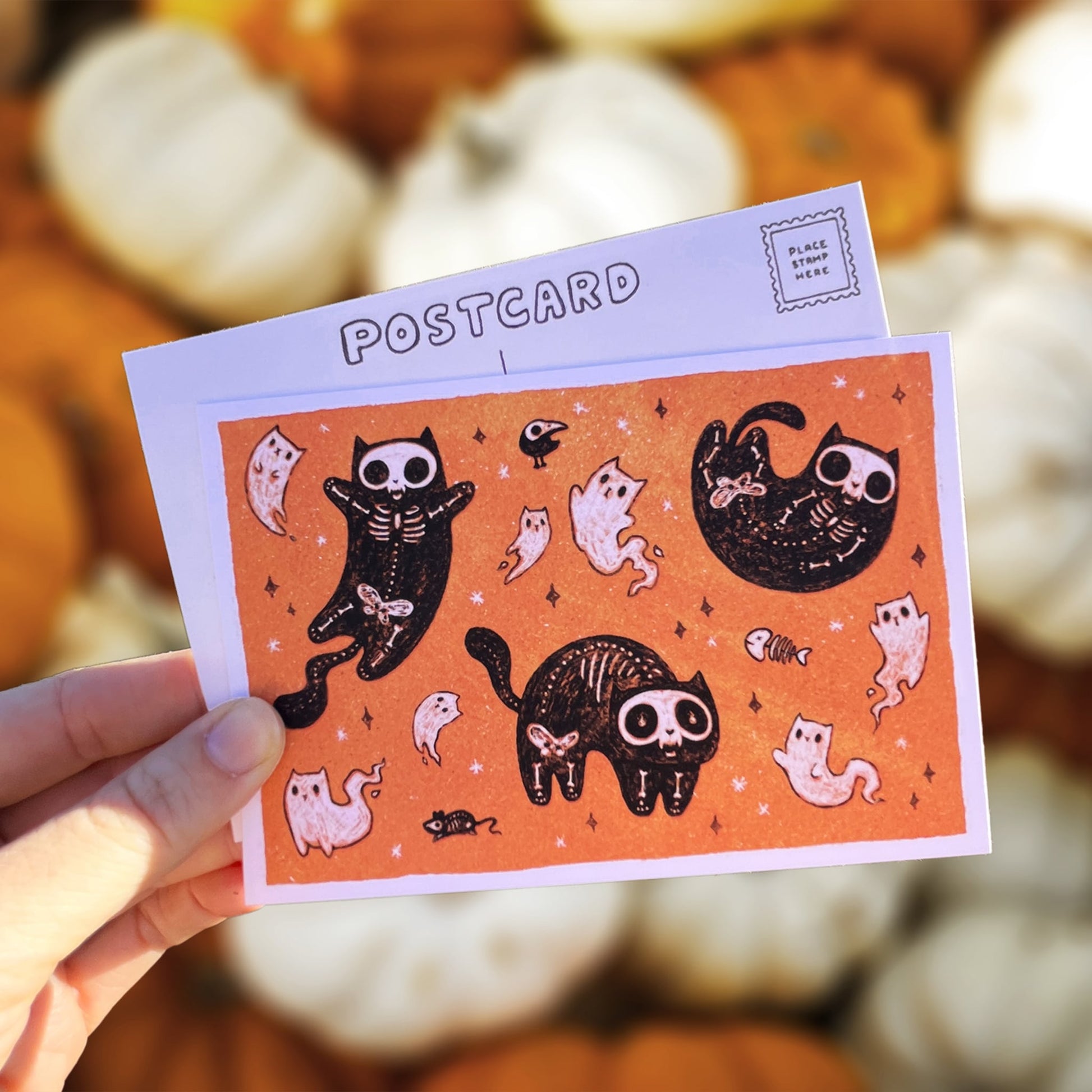 Spooky Kitties - Halloween Postcard - Mad Merica Design