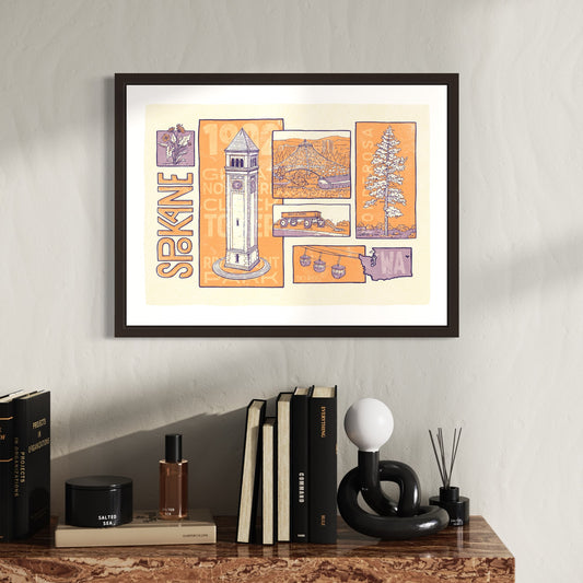 Spokane Collage Print - 10x8 - Mad Merica Design