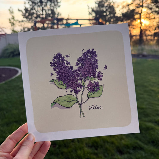 Lilac Print - 8x8 - Mad Merica Design