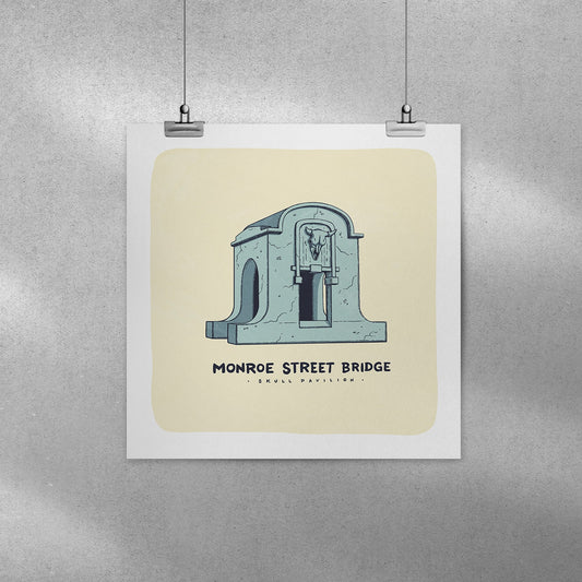 Monroe Street Bridge Skull Pavilion - 8x8 - Mad Merica Design