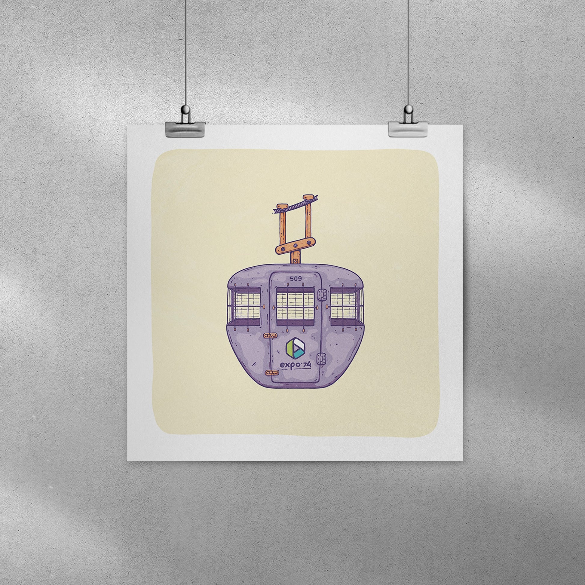 Expo 74 Gondola - 8x8 - Mad Merica Design