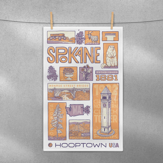 Spokane Waffle Weave Dish Towel - Mad Merica Design