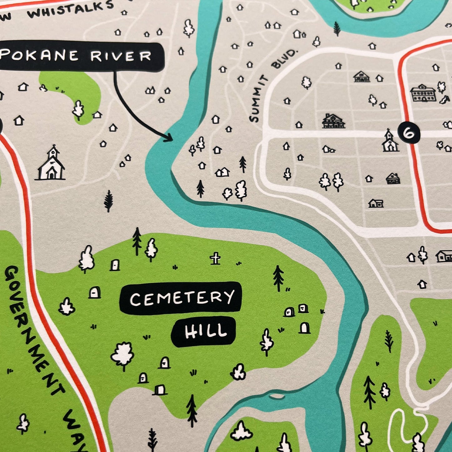 Bloomsday Illustrated Course Map Print - Mad Merica Design