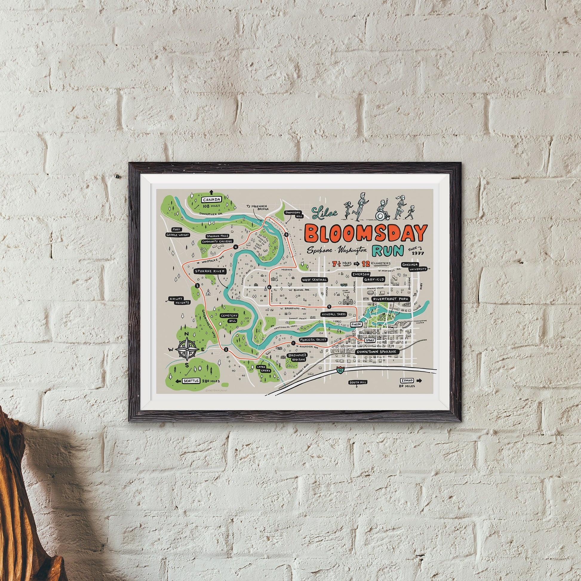 Bloomsday Illustrated Course Map Print - Mad Merica Design