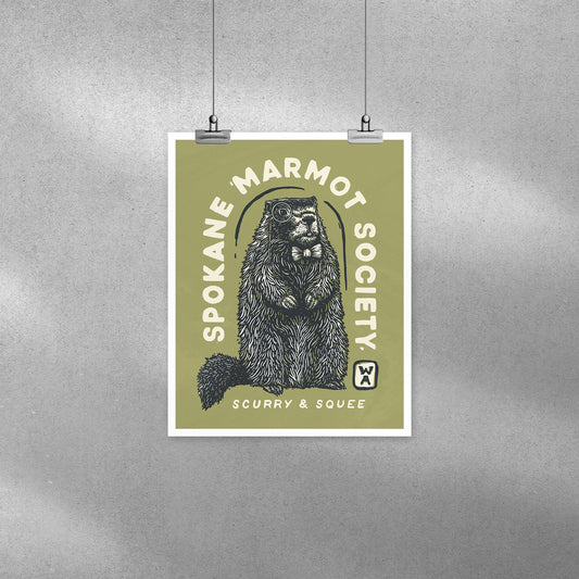 Spokane Marmot Society Print - 8x10 - Mad Merica Design