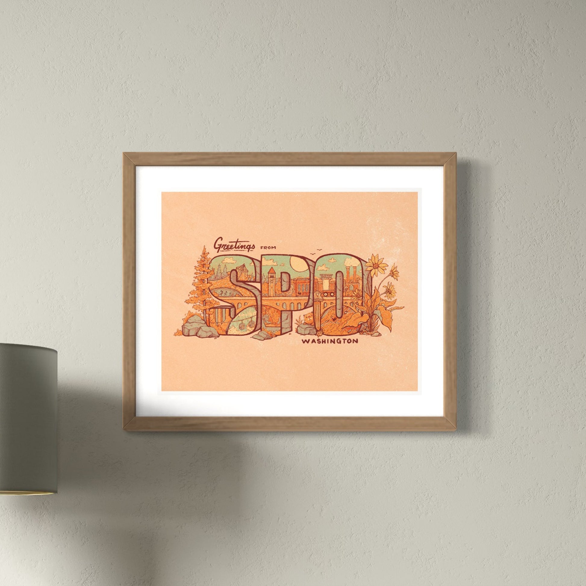 Greetings from SPO Print - 10x8 - Mad Merica Design