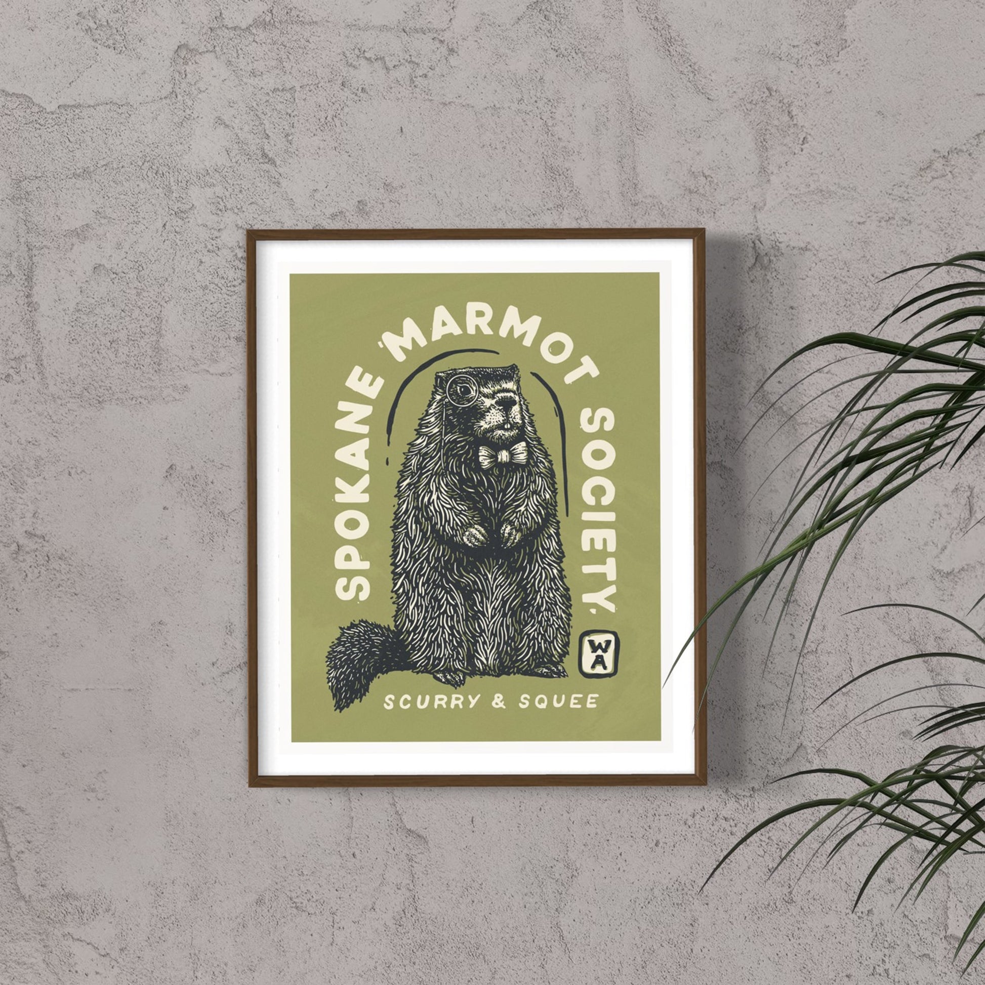 Spokane Marmot Society Print - 8x10 - Mad Merica Design