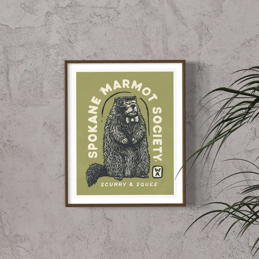 Spokane Marmot Society Print - 8x10 - Mad Merica Design