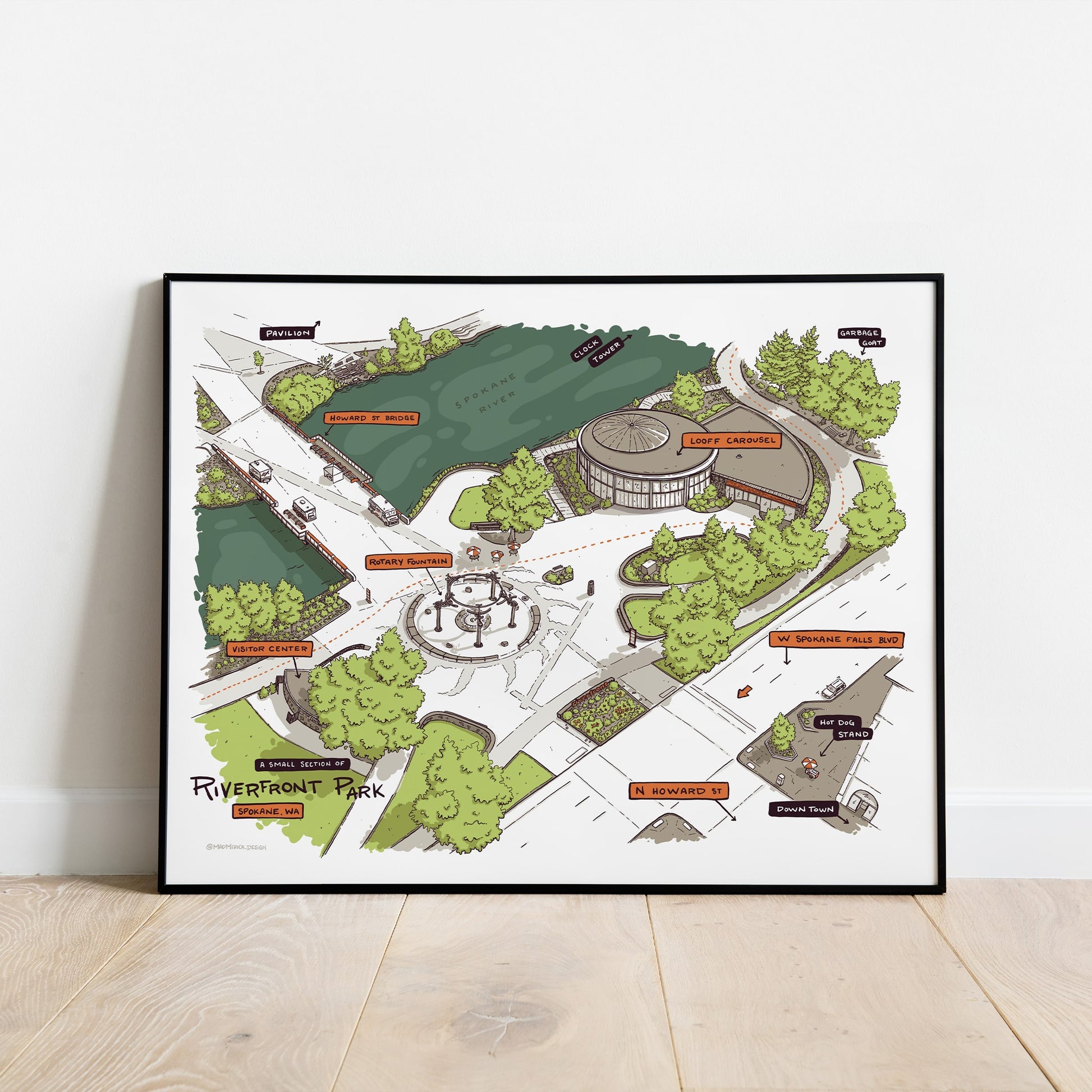 Riverfront Park Print - Part 2 - 10x8 - Mad Merica Design