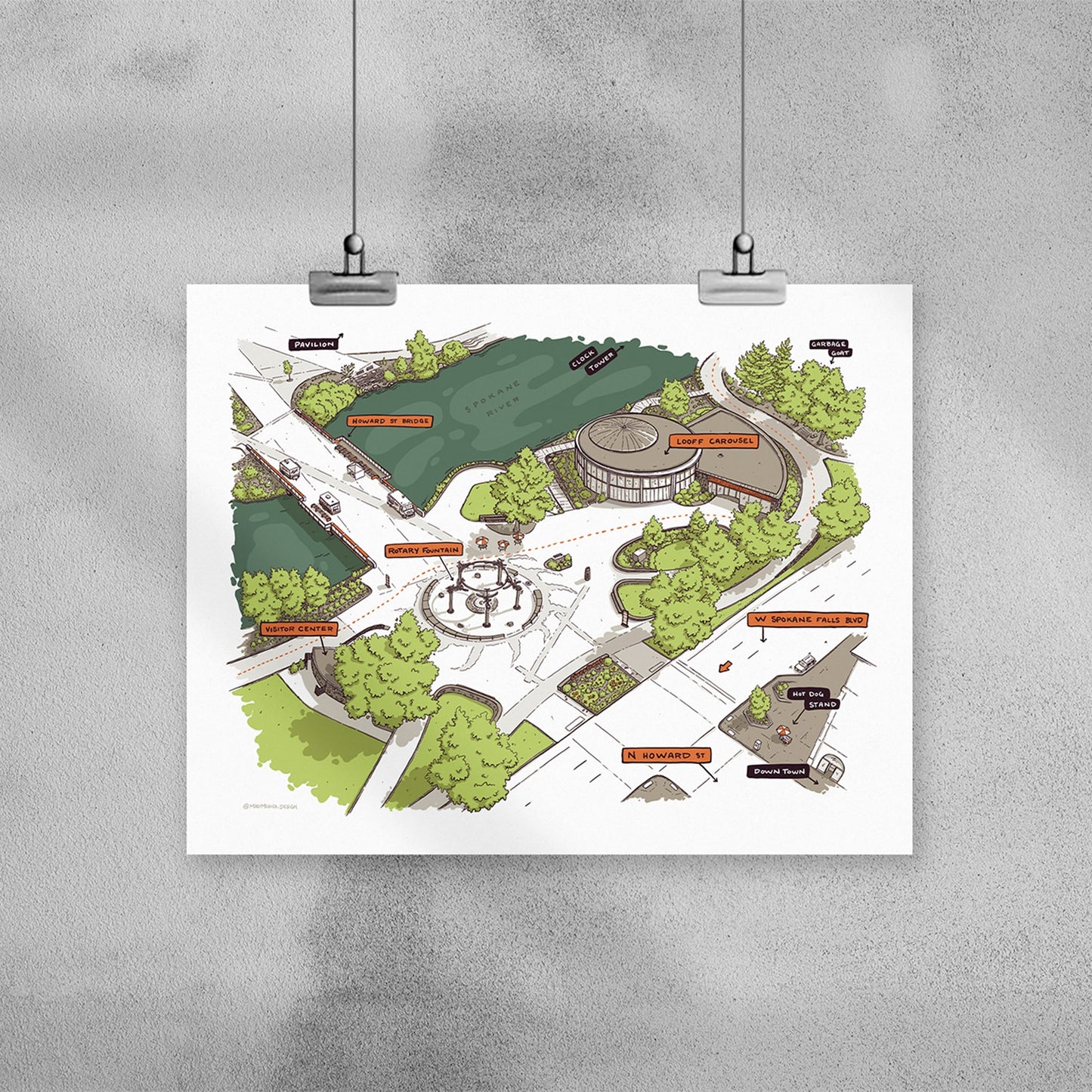 Riverfront Park Print - Part 2 - 10x8 - Mad Merica Design