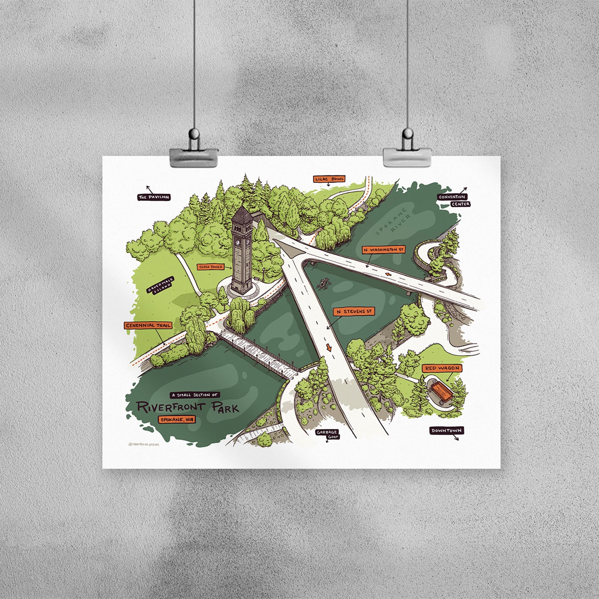 Riverfront Park Print - Part 1 - 10x8 - Mad Merica Design