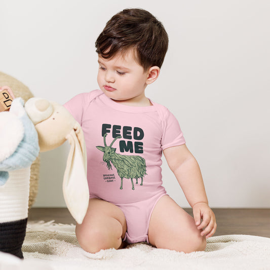 FEED ME - Garbage Goat - Baby Onesie - Mad Merica Design