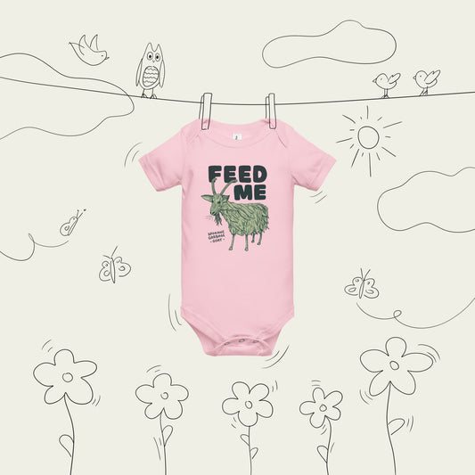 FEED ME - Garbage Goat - Baby Onesie - Mad Merica Design