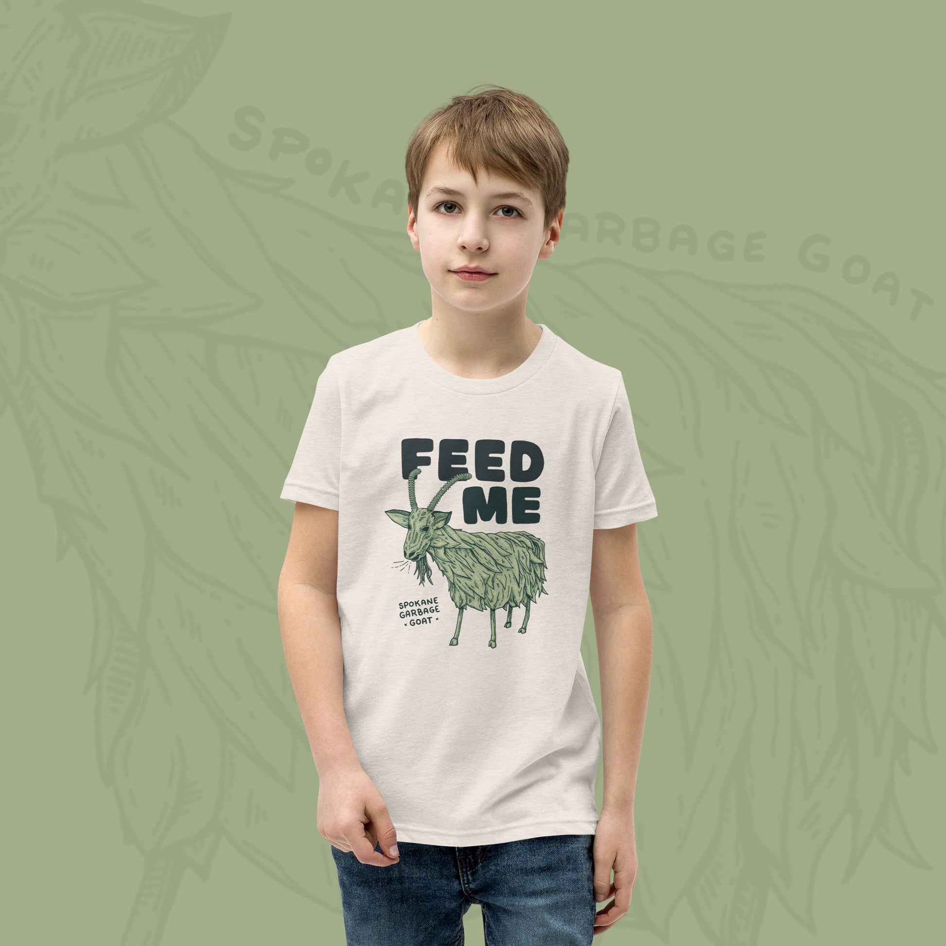 FEED ME - Garbage Goat - Youth T-shirt - Mad Merica Design