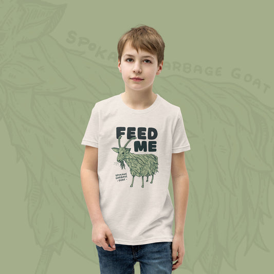 FEED ME - Garbage Goat - Youth T-shirt - Mad Merica Design