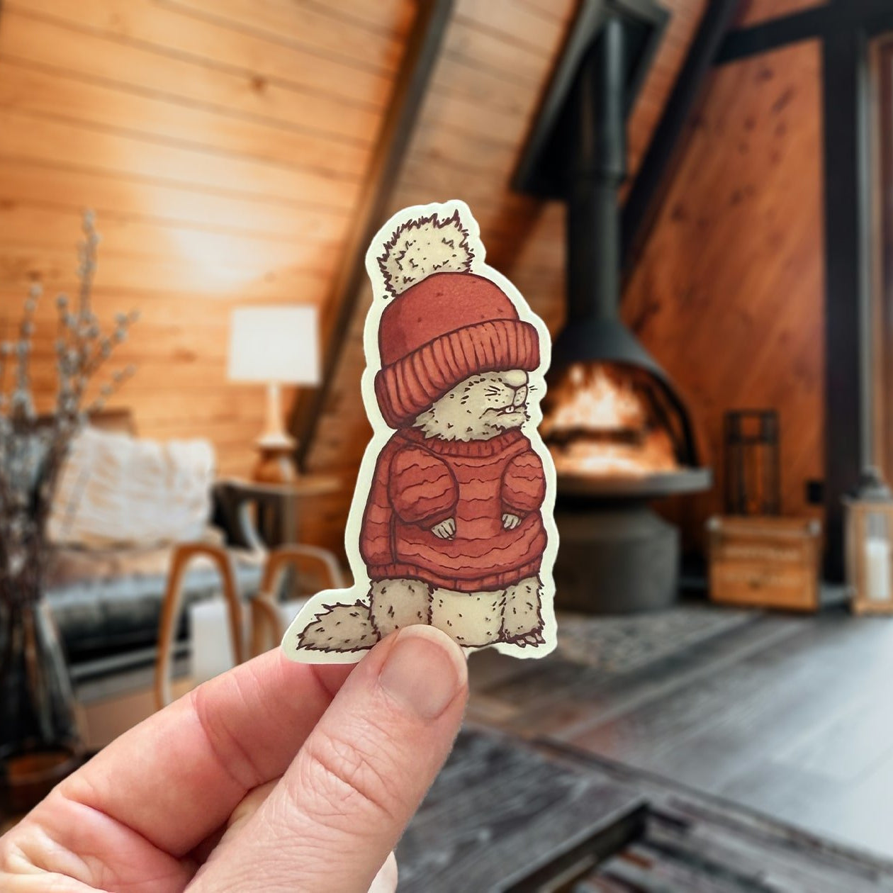 Cozy Marmot Sticker - Mad Merica Design