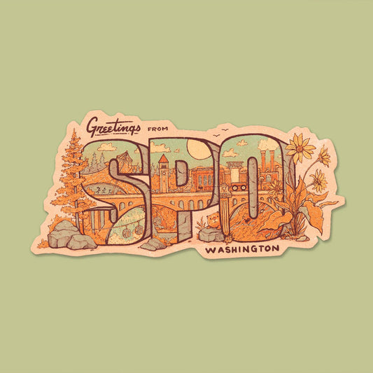 Greeting from SPO Sticker - Mad Merica Design