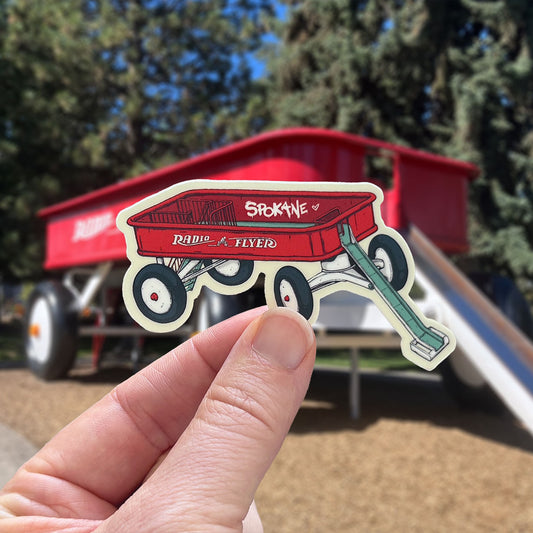 Wagon Vinyl Sticker - Mad Merica Design