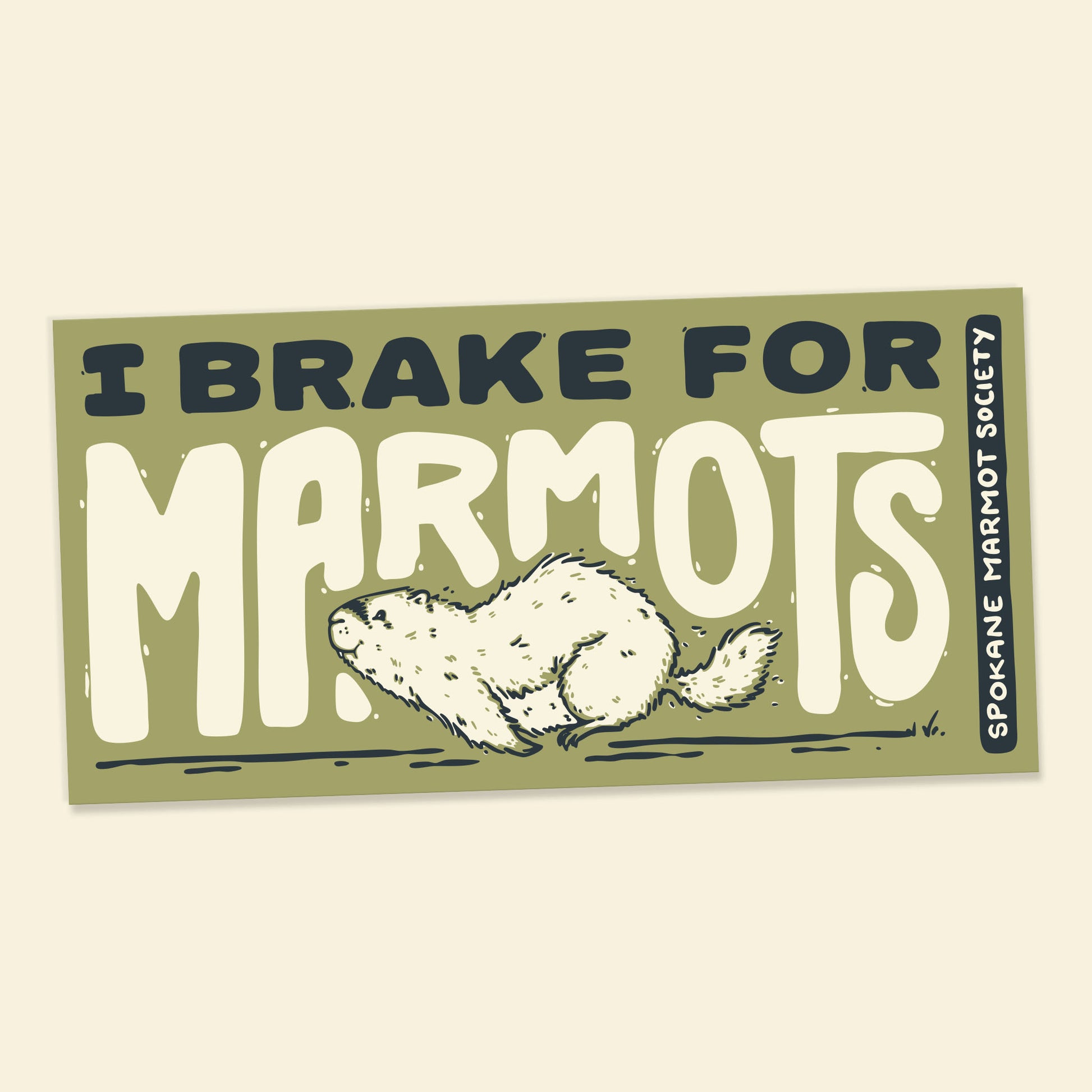 Marmot Bumper Sticker or Magnet - Mad Merica Design