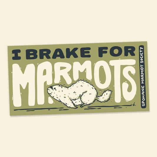Marmot Bumper Sticker or Magnet - Mad Merica Design