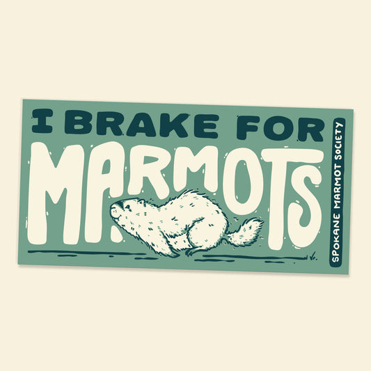 Marmot Bumper Sticker or Magnet - Mad Merica Design