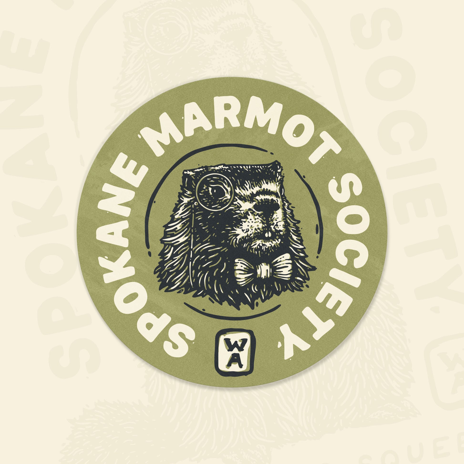 Marmot Sticker - Round - Mad Merica Design