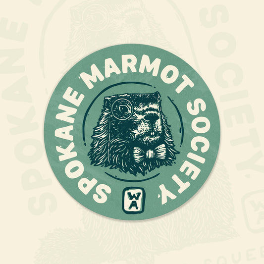 Marmot Sticker - Round - Mad Merica Design