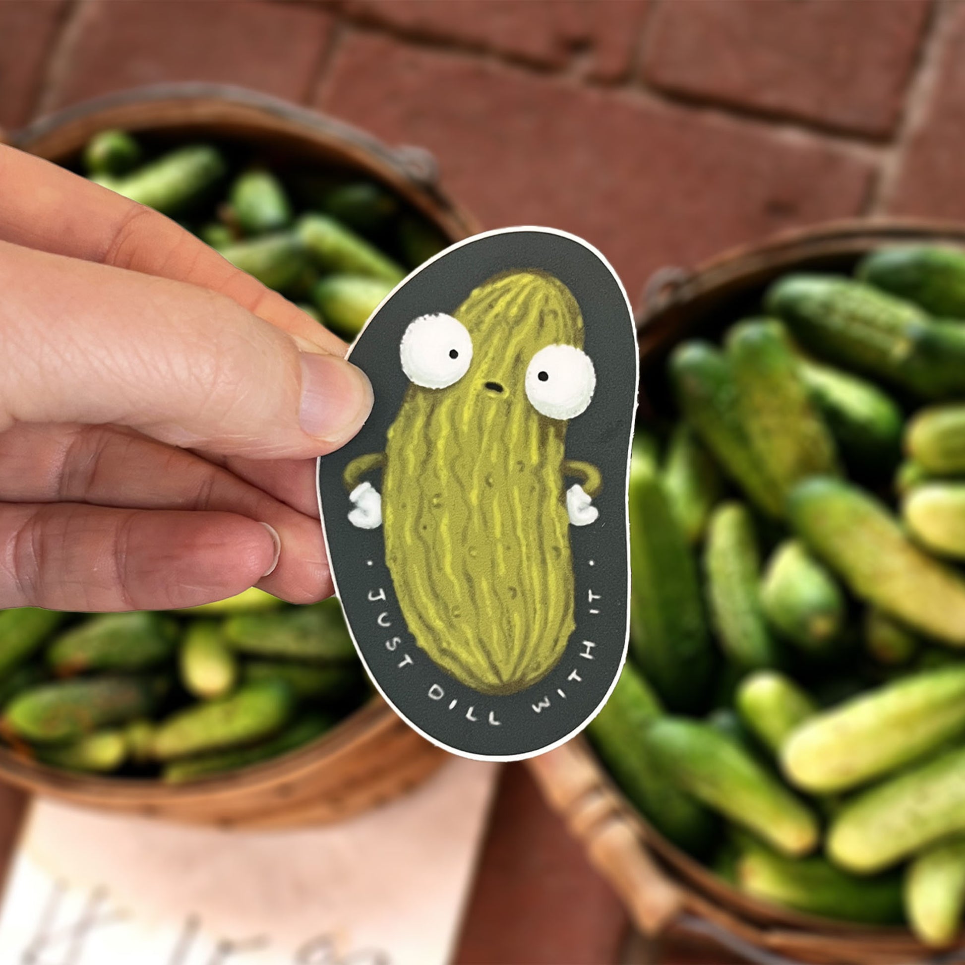 Sassy Pickle Pun Sticker - Mad Merica Design