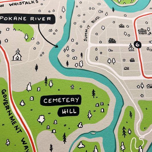 Bloomsday Illustrated Course Map Print - Mad Merica Design
