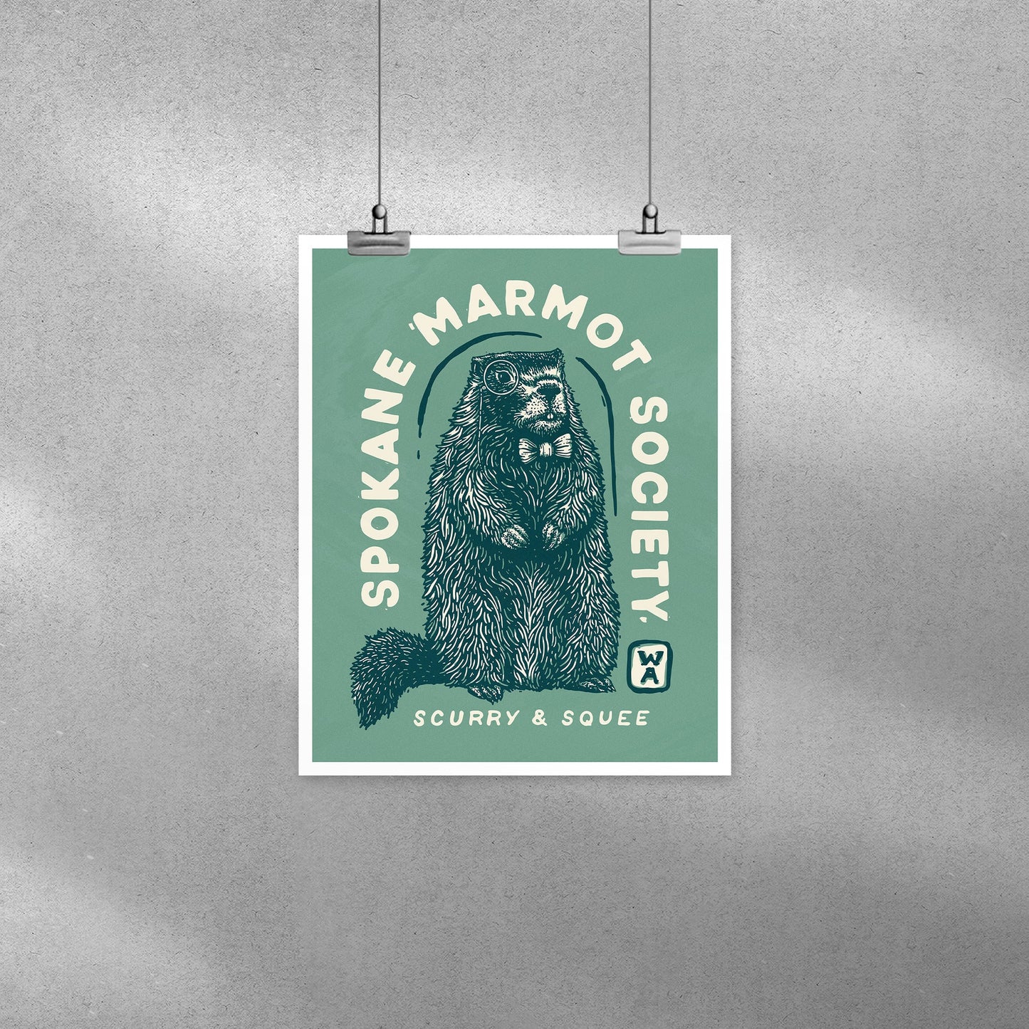 Spokane Marmot Society Print - 8x10 - Mad Merica Design
