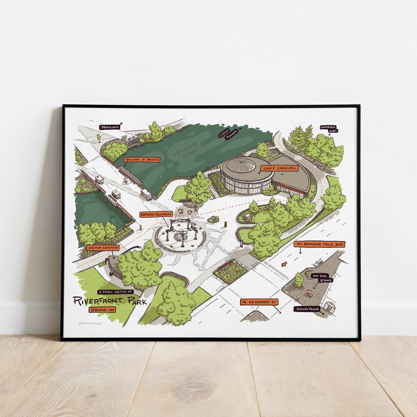 Riverfront Park Print - Part 2 - 10x8 - Mad Merica Design