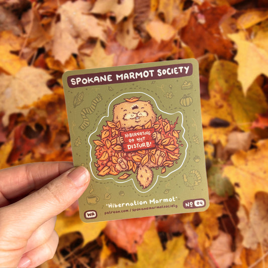 Hibernation Marmot Sticker - Mad Merica Design
