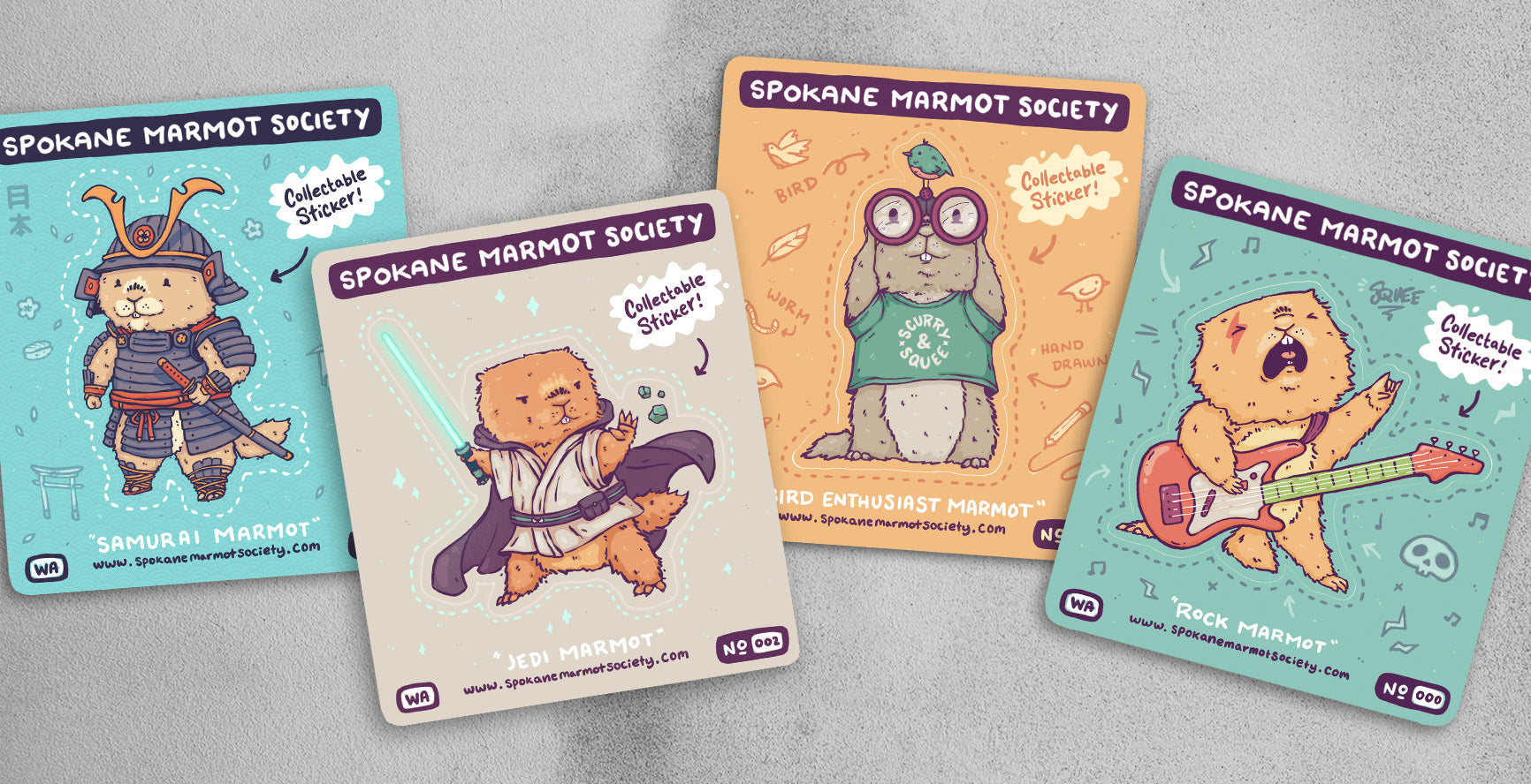 Marmot of the month sticker club, now on Patreon!
