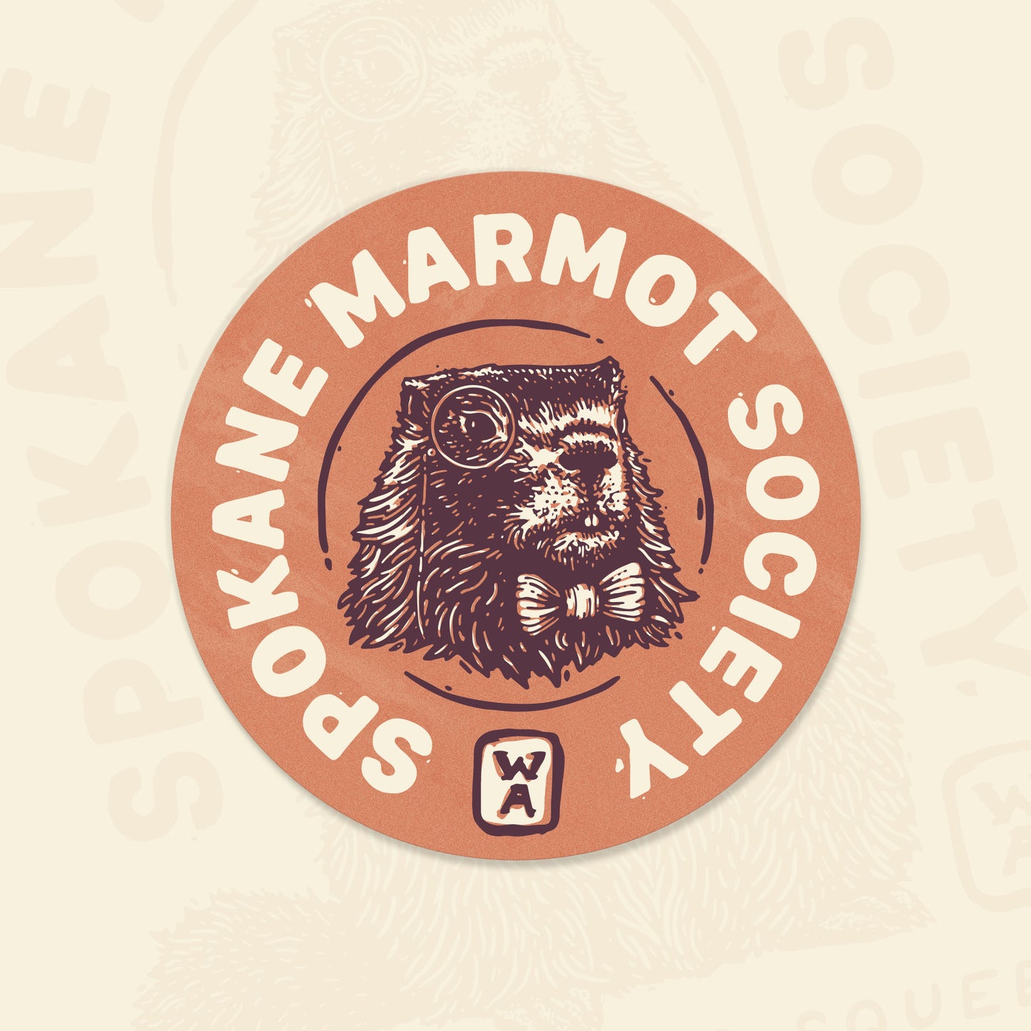 Marmot Sticker - Round - Mad Merica Design