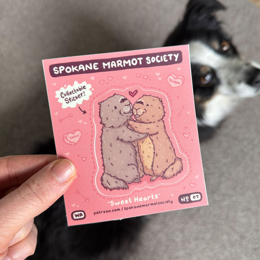 Sweet Heart Marmots Sticker - Mad Merica Design